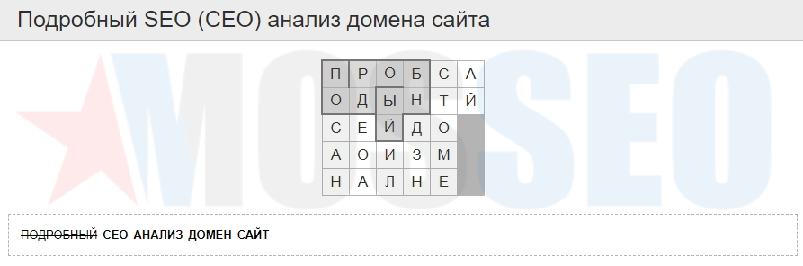 Подробный SEO (СЕО) анализ домена сайта